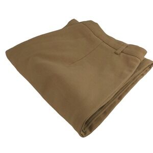 Lauren Ralph Lauren Trousers Women 14 Tan Tapered Leg High Rise Cotton Spandex